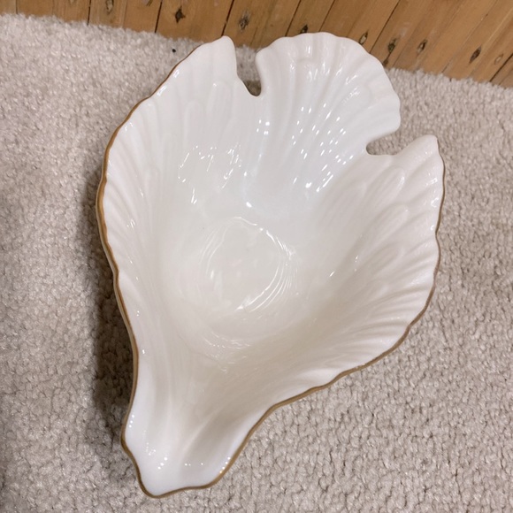Vintage Lenox Dove Bird Candy Dish Cute Off White Open Ivory Bowl With Gold Trim - Picture 4 of 9